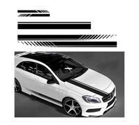 CSPYBGXOF Autocollant De Bande Capot Voiture, pour Jeep Grand Cherokee Wrangler étanche Auto Racing Body Side Stripe Decal Décalcomanies pour Voitures