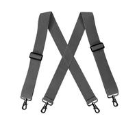 CSSHNL Bretelles Homme 1 paire de jarretelles larges et tendance for homme, avec boucle à crochet et 4 clips, extensibles, for le travail(Gray)