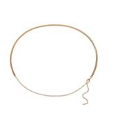 CSSHNL Ceinture Décorative Decorative Belt Ladies' Thin Chain Waist Elegant And Sexy Style Dress Accessories(125cm,Golden)