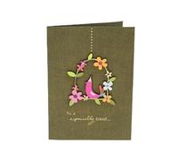 CSSHNL Faire Part De Mariage Carte Postale 3D For Anniversaire, Noël, Invitations De Mariage, Cartes De Vœux, Carte De Message Fleuri Faite À La Main, Carte De Remerciement(B)