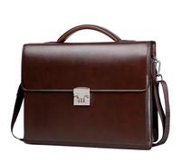 CSSHNL Sacoche Homme Cuir Sac en cuir for hommes, sacs for femmes, mallette de direction, valise for ordinateur portable, sac à main for, fourre-tout d'affaires(Brown)