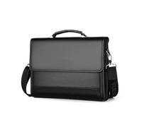 CSSHNL Sacoche Homme Cuir Sacs à main en cuir Pu for hommes, fourre-tout, mallette d'affaires, sac bandoulière for, sacs for ordinateur portable, organisateur for Documents(Black)