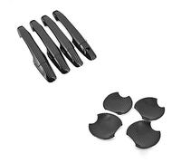 CSSPDM Accessoires De Style Garniture Voiture Couvercle Poignée Porte En Fiber Carbone Chromé Pour Pour Civic 2006 2007 2008 2009 2010 2011 Cadre(2)