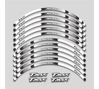 CSSPDM Facile à Installer Autocollant de Moto et, Autocollants réfléchissants et imperméables Jantes de Moto pour TMAX T Max 500 XP 530 Toutes années(A White 12pcs)