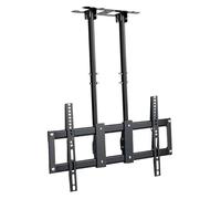 CSSQCSSUANB Support TV de Plafond, Support TV de Plafond élect Adjustable Height Double Pole Single Screen TV Mount Fits 40-90/50-110 inch LED Flat Panel Display(60-110inch)(60-110inch)