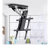 CSSQCSSUANB Support TV de Plafond, Support TV de Plafond élect Electric Adjustable Ceiling TV Mount Bracket, Hidden Drop Down TV Lift,Fits 50-90 inch TVs Motorized TV Stand TV Wall Bracket