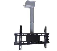 CSSQCSSUANB Support TV de Plafond, Support TV de Plafond élect Electric Adjustable Ceiling TV Mount Bracket, Electric TV Lift with Remote Control(150cm)(70cm)