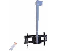 CSSQCSSUANB Support TV de Plafond, Support TV de Plafond élect Electric Motorized TV Lift Bracket, Motorized Ceiling TV Mount with Remote Control(80-190cm)(60-130cm)