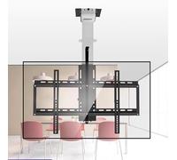 CSSQCSSUANB Support TV de Plafond, Support TV de Plafond élect Electric with Remote Control Motorized TV Mount, Hanging TV Mount Bracket, Electric TV Lift and Memory Setting(Black)(Black+White)