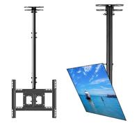 CSSQCSSUANB Support TV de Plafond, Support TV de Plafond élect Tilting and Swiveling TV Mount Ceiling, for 32-70 inch Flat and Curved TVs Up to 50kg(1.5-2m)(0.5-1m)