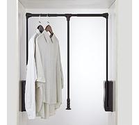 CSstone Barre Penderie Escamotable, Porte-Manteau Réglable Tringle À Vêtements Garde-Robe Largeur Réglable 55-121cm pour Tirer vers Le Bas avec Retour,890to1210mm