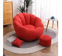 CSstone Pouf Classique Poufs de Salon Intérieur et extérieur (sans Remplissage) Pouf Classique pour Salon, Balcon, Jardin, Sac de Haricots,Rouge, Red Rouge