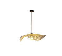 CSSYKV Lampe En Osier Suspendue Au Plafond Suspension En Bambou Tissé À La Main Lustre Créatif En Rotin pour Salon Salle À Manger Restaurant E27Éclairage Suspendu En Bambou Tissé À La Main Pour Îlot D