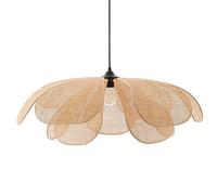 CSSYKV Lampes Suspendues Modernes en Bambou Et Rotin Lustre E27 De Style Japonais Fait À La Main Lustre Boho Réglable, Luminaire Suspendu, Panier pour Cuisine Salon Salle À Manger