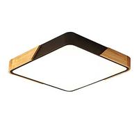 CSSYKV Lustre Suspendu Au Plafond Intégré Gradable Plafonnier LED en Bois Massif Moderne Luminaire De Plafond Design Carré Décoration D'îlot De Cuisine pour Salle À Manger