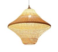 CSSYKV Lustre Suspendu De Style Zen, Grand Modèle, En Rotin Tressé À La Main, Avec Douille E26. Idéal Pour Chambre, Restaurant, Hôtel Ou Salle À Manger.