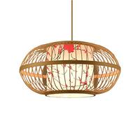 CSSYKV Lustre Tissé En Bambou D'art En Bambou Chinois Lanterne Japonaise En Bambou E27 lampe À Suspension Rétro Créative Plafonnier Luminaire Lanterne Décorative Classique D'éclairage Suspendu De Rest