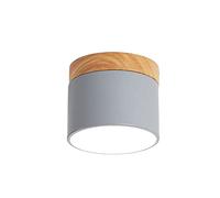 CSSYKV Plafonniers Style Japonais en Métal avec Abat-Jour en Bois Cuisine Minimaliste Nordique LED Près du Plafonnier plafonniers Chambre À Coucher Modernes À 3 Couleurs À Intensité Variable