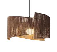 CSSYKV Suspension En Corde De Chanvre Tressée, Lustre Rétro En Corde De Jute Naturelle Fait Main, Suspension Pour Salle À Manger, Panier Lumineux, Plafonnier Pour Salon, Chambre, Restaurant