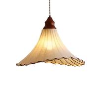 CSSYKV Suspension En Tissu Plissé, Luminaire Bohème Pour Îlot De Cuisine, Lanterne Unique En Lin Tissé À La Main Pour Chambre, Coins Intérieurs, Lustre Décoratif Pour Salle À Manger, Restaurants