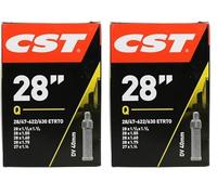 CST 071702 Chambre à air de vélo Unisexe, Noir, 28 x 1 1/8-1.75" 28/47-622/635 DV40 mm (Lot de 2)