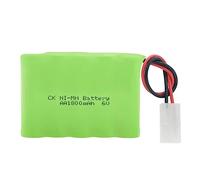 CSTAL Batterie Rechargeable AA Ni-MH 6 V 1800 Mah avec Connecteur L6.2, Batterie De Secours Haute Performance, Adaptée pour Lampe De Poche pour Téléphone sans Fil