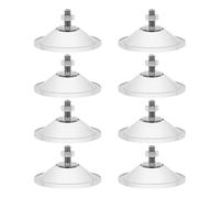 CSXMONEY Lot de 8 ventouses épaisses avec vis filetées M6 x 14 en PVC transparent, pour salle de bain, cuisine, porte murale en verre
