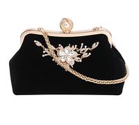 CSXMONEY Sac à main de soirée, sac à main pour femmes et filles, pochette à strass, avec sangle de chaîne amovible, pour fête de mariage