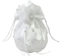 CSXMONEY Sac à main en satin blanc pour demoiselle d'honneur - Pour mariage, fête de Noël, Couleur C.