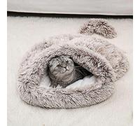 CSXMONEY Sac de couchage pour chat - Lit à capuche pour chien - Lit moelleux pour petit chien et chat