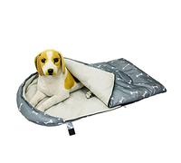 CSXMONEY Sac de couchage pour chien, imperméable, chaud et portable avec sac de rangement, pour intérieur et extérieur, camping, randonnée, sac à dos, gris