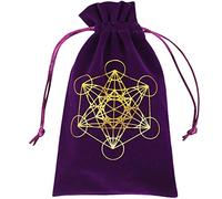 CSXMONEY Sac de rangement pour cartes de tarot, sac de rangement pour cartes, velours et cordon de serrage, pour dés en cristal, rune de tarot, sac cadeau de voyage, violet