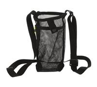 CSXMONEY Sac de transport pour bouteille d'eau, avec bandoulière réglable, support portable en maille, pour randonnée, camping, noir