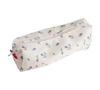 CSXMONEY Trousse à crayons à motif floral pour femme, trousse à crayons avec fermeture éclair, sac de rangement multifonction pour cosmétiques, bleu, Pratique