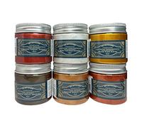 CSY art gallery Ensemble de peinture acrylique métallisée argent-or, peintures nacrées avec bouteilles, fournitures d'art pour peinture sur toile, papier, bois et projets de bricolage (2 fl oz 60 ml)