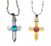 CSYJYMCFX Collection Limitée Le pendentif Collier Anime Fairy Tail Lucy Erza Wendy Mirajane (2 Modèles) - Objets Collector Game, Cadeau Kawaii pour Filles/Garçons