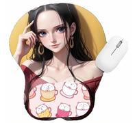 CSYJYMCFX One NaMi Nico Robin Piece Tapis de souris antidérapant en silicone avec repose-poignet 3D | Coussin ergonomique en gel pour confort et soulagement de la douleur (3)