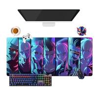 CSYJYMCFX Tapis de Souris Anime Cyberpunk Edgerunners Lucy | Tapis de Souris Lavable Géant XL | Prise Antidérapante + Bordures Renforcées (6, 35.4" × 15.7" × 0.12")