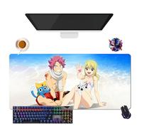 CSYJYMCFX Tapis de Souris Anime Fairy Tail Lucy Erza Mirajane | Tapis de Souris Imperméable Extra-Large (35.4" × 15.7" × 0.12") | Base en Caoutchouc Antidérapante pour PC, Portable, e-Sport (1)