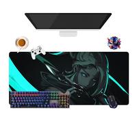 CSYJYMCFX Tapis de Souris Game Valorant Viper | Tapis de Souris Lavable Géant XL (35.4" × 15.7" × 0.12") | Prise Antidérapante + Bordures Renforcées | Surface Durable pour Jeux, Bureau et Maison