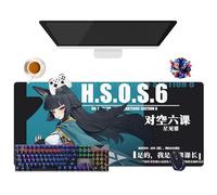 CSYJYMCFX Tapis de Souris Zenless Zone Zero Anime Elle Hoshimi Miyabi Nicole Vivian | Tapis de Souris Lavable Géant XL (35.4" × 15.7" × 0.12") | Prise Antidérapante + Bordures Renforcées (12)