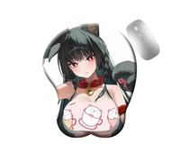 CSYJYMCFX Zenless Zone Zero Vivian Nicole Hoshimi Miyabi Ellen Tapis de souris antidérapant en silicone avec repose-poignet 3D | Coussin ergonomique en gel pour confort et soulagement de la douleur (2