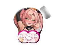 CSYJYMCFX Zenless Zone Zero Vivian Nicole Hoshimi Miyabi Ellen Tapis de souris antidérapant en silicone avec repose-poignet 3D | Coussin ergonomique en gel pour confort et soulagement de la douleur (4