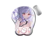 CSYJYMCFX Zenless Zone Zero Vivian Nicole Hoshimi Miyabi Ellen Tapis de souris antidérapant en silicone avec repose-poignet 3D | Coussin ergonomique en gel pour confort et soulagement de la douleur (1