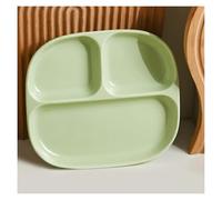 CSYQPDMBDL Assiettes Divisées, Assiette Compartiment, Assiette à dîner en céramique for fruits/salades, plateau divisé avec 3 compartiments(Green)