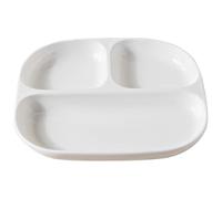 CSYQPDMBDL Assiettes Divisées, Assiette Compartiment, Assiette à dîner for céréales/légumes/fruits, plateau divisé(White)