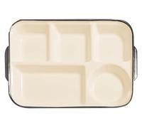 CSYQPDMBDL Assiettes Divisées, Assiette Compartiment, Assiette à dîner/petit-déjeuner en céramique avec 5 compartiments(Yellow)