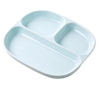 CSYQPDMBDL Assiettes Divisées, Assiette Compartiment, Ensemble d'assiettes à dîner, plateau divisé en céramique for le contrôle des portions(Blue)