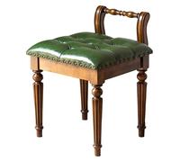 CSYQPDMBDL Banc de Piano, Banquette pour Piano, Chaise de Coiffeuse, Tabouret de Piano, Tabouret de Coiffeuse en Bois, Tabouret de Piano Vintage, Tabouret de Maquillage, siège en Cuir(Green)