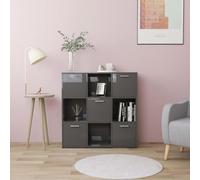 CSYQPDMBDL Bibliothèque, Étagère de Rangement, Étagère de Rangement sur Pied, unité de rayonnage for Salon, Maison, Bureau, Meubles, bibliothèque(High Gloss Grey)